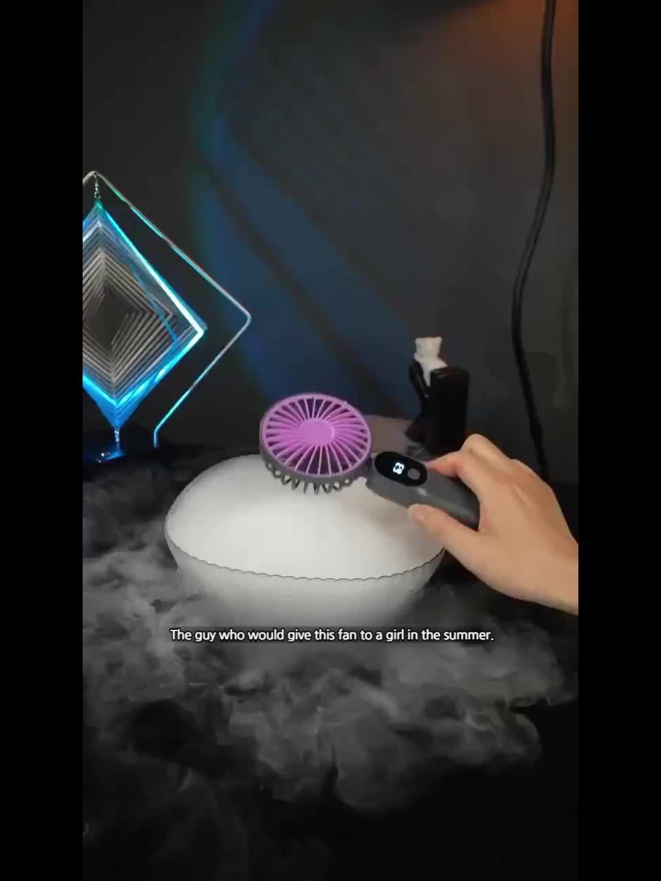 Mini Portable USB Fan with 6 Speeds and Digital Display - Foldable 3-in-1 Handheld, Neck, and Desktop Fan for Travel, Beach, and Outdoor Use - Rechargeable Lithium Battery, Travel Essentials | Modern Aesthetic | Compact Design, Portable Fans