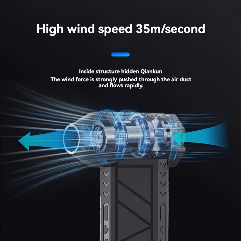 Super Powerful Handheld Fan 130000 RPM, USB Rechargeable, Multi-purpose for Dust Removal, Snow Removal, Barbecue, Pet Hair And Air Inflating