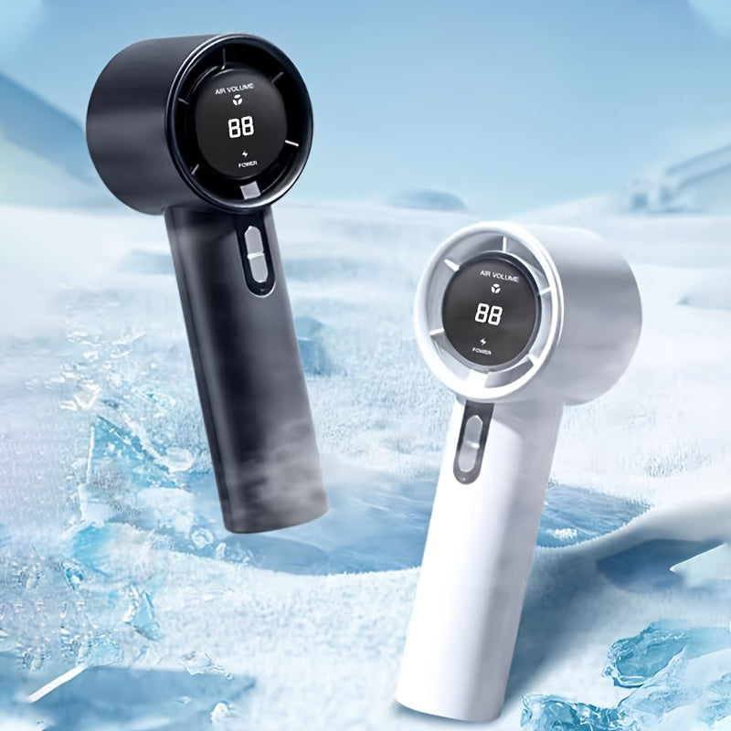 Portable Handheld Fan, 13000rpm Ultra-High Speed Quick Cooling, 100-Level Super Power USB Fan, Large Battery Capacity, Mini Portable Fan, USB Rechargeable, Power Bank Function, Lightweight, Compact, and Easy to Carry for Outdoor Activities