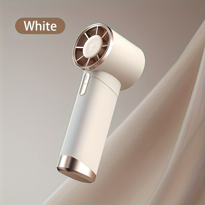 Fashionable Portable Handheld Fan, 1-100 Adjustable Speed - USB Charging, 3000mAh Lithium Battery, Digital Display - Ideal Choice For Travel, Camping, And Outdoor Activities - Perfect Gift For Men And Women, Portable Fan USB Fan