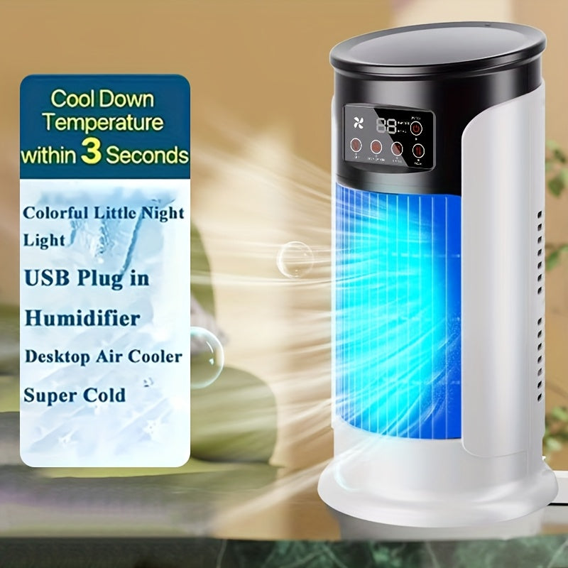 Portable Air Conditioner with 3-in-1 Function Cooler, Humidifier and Cooling Fan, Fashionable for Today's Times, Ideal Gift