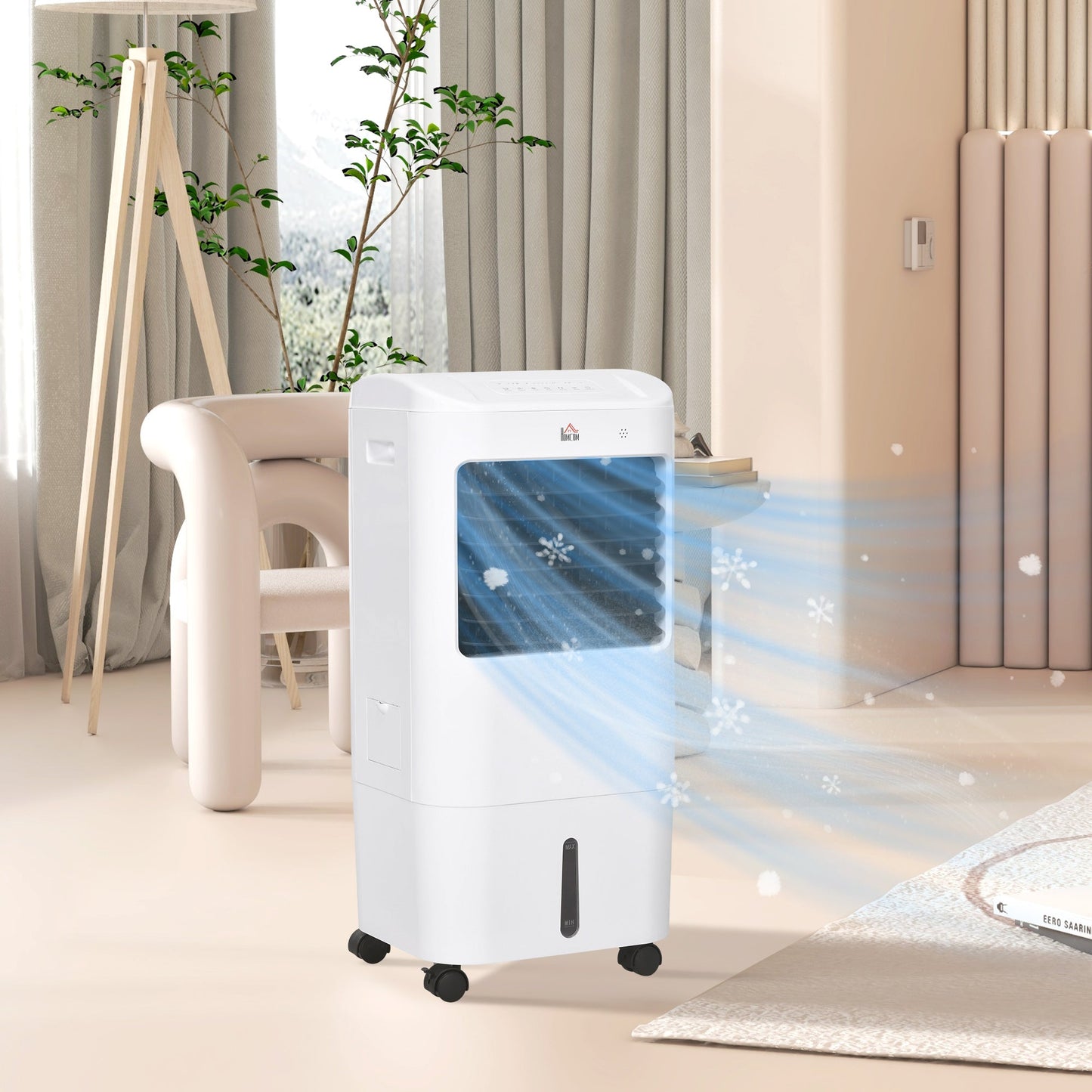Evaporative Air Cooler, 3-In-1 Ice Cooling Fan with Remote, White