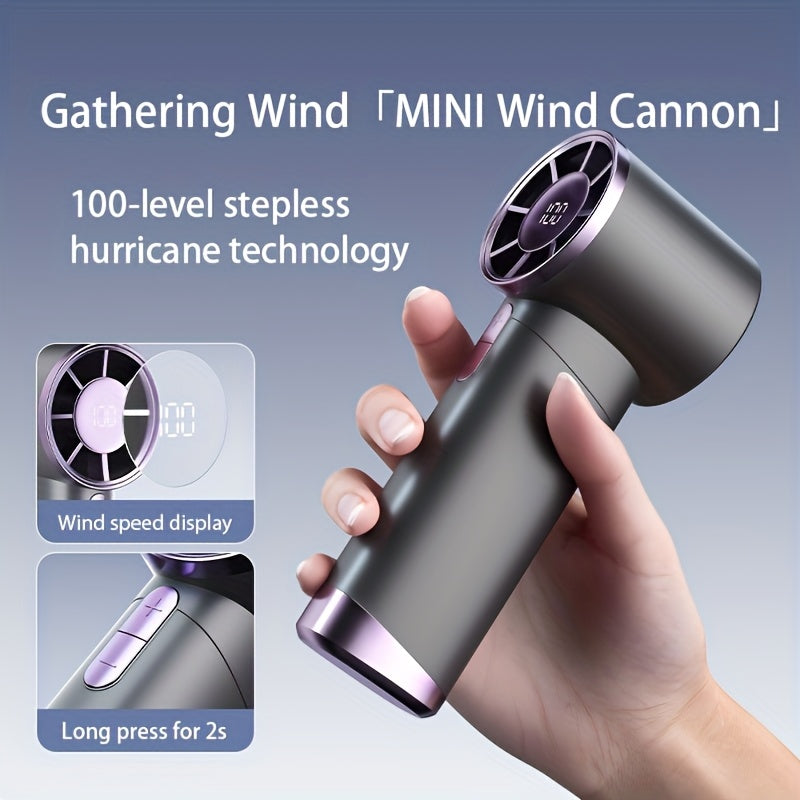 Fashionable Portable Handheld Fan, 1-100 Adjustable Speed - USB Charging, 3000mAh Lithium Battery, Digital Display - Ideal Choice For Travel, Camping, And Outdoor Activities - Perfect Gift For Men And Women, Portable Fan USB Fan