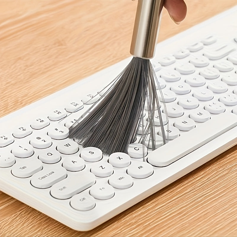 1/2pcs, Multi-purpose Long Handle Hanging Cleaning Brush-stainless Steel Handle, No Power, Ergonomic Design Suitable For Brushed, High Ceiling, Floor-light And Durable Bathroom And Kitchen Cleaning Scrubbing Brush.