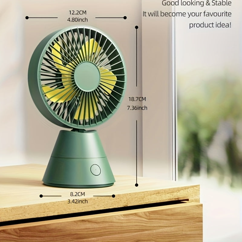 A Desktop Fan. Portable Fan Stand Fan. Portable Fan. USB Charging Is Available, And The Bedroom Fan Is Silent. Suitable For Desks, Camping Trips, Family Offices, Bedrooms, Dormitories, Indoor And Outdoor Summer Gifts, Black/green/blue