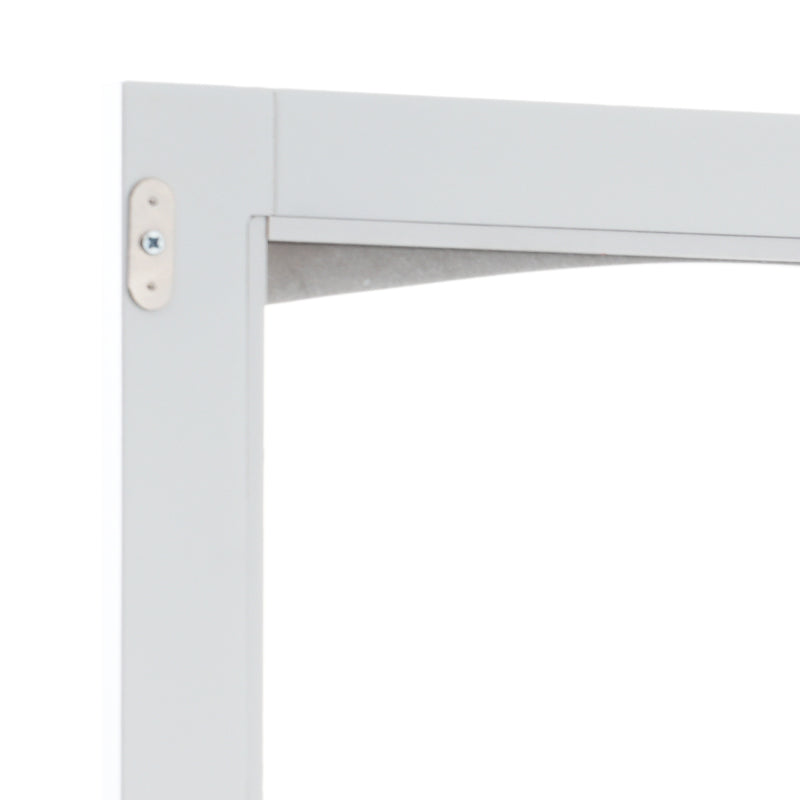 63" Tall Bathroom Storage Cabinet with Glass Doors, Free-Standing, Two Drawers, and Adjustable Shelves, MDF Board, Painted white - Perfect for Displaying Your Favorite Items