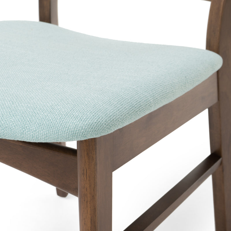 2 Pieces Dining Chairs, Solid Wood, Mint