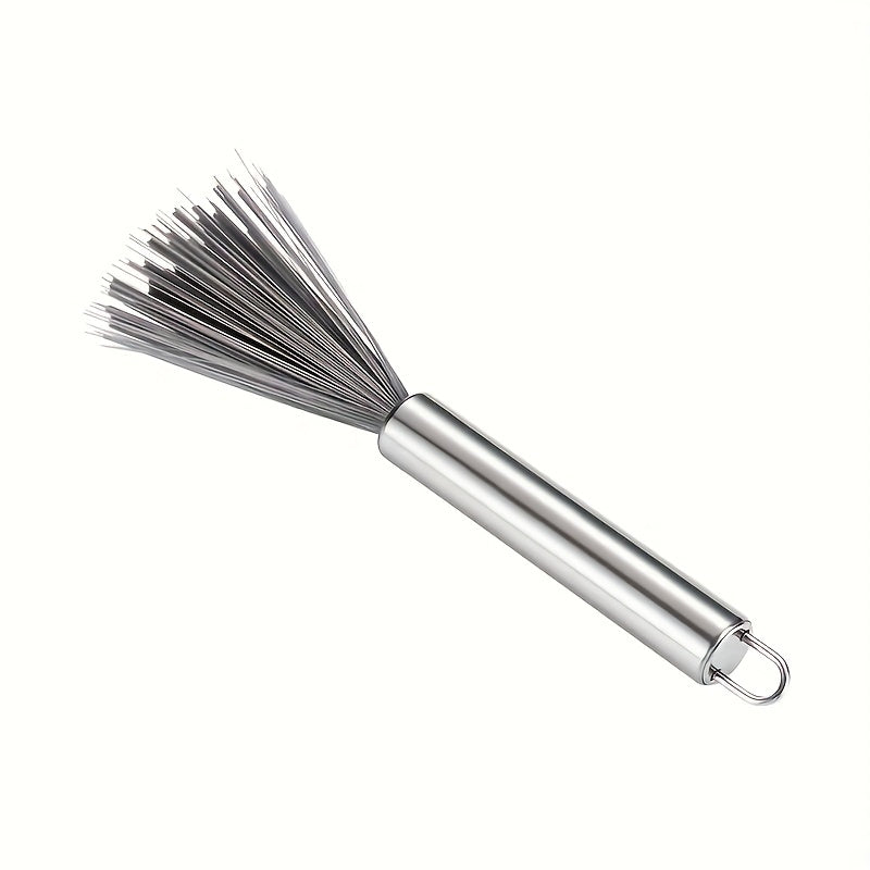 1/2pcs, Multi-purpose Long Handle Hanging Cleaning Brush-stainless Steel Handle, No Power, Ergonomic Design Suitable For Brushed, High Ceiling, Floor-light And Durable Bathroom And Kitchen Cleaning Scrubbing Brush.