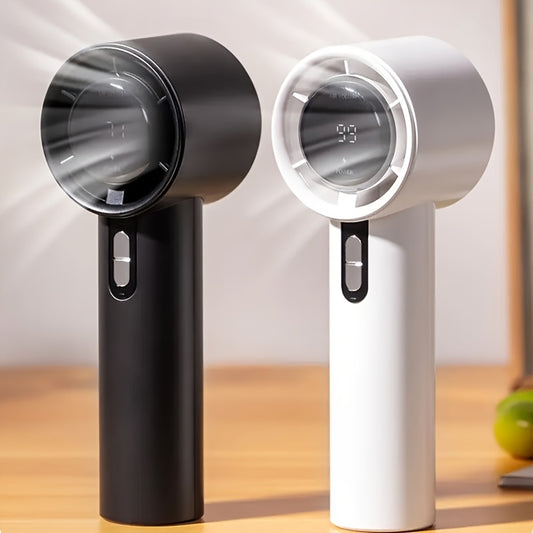 Portable Handheld Fan, 13000rpm Ultra-High Speed Quick Cooling, 100-Level Super Power USB Fan, Large Battery Capacity, Mini Portable Fan, USB Rechargeable, Power Bank Function, Lightweight, Compact, and Easy to Carry for Outdoor Activities