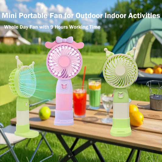 1 New Mini USB Rechargeable Handheld Portable Fan, 3-Speed Adjustable High Wind, Stylish Design, Ultra-Quiet, Suitable for Office, Outdoor, Travel, and Camping, Perfect Gift Choice and Best Companion for Summer Travel