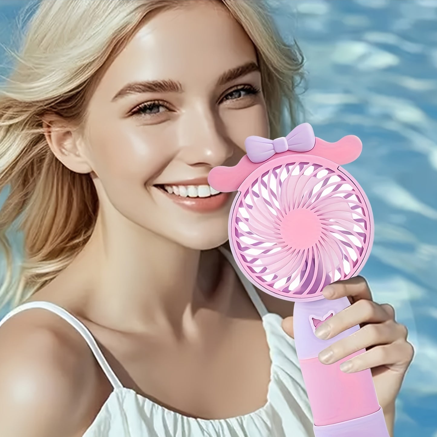 1 New Mini USB Rechargeable Handheld Portable Fan, 3-Speed Adjustable High Wind, Stylish Design, Ultra-Quiet, Suitable for Office, Outdoor, Travel, and Camping, Perfect Gift Choice and Best Companion for Summer Travel