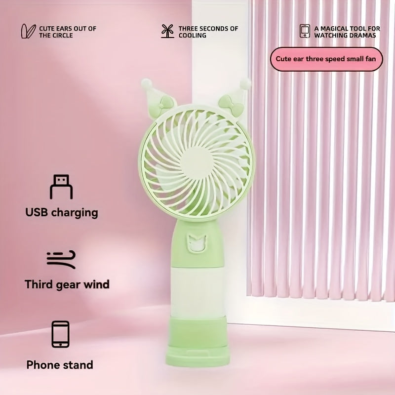 1 New Mini USB Rechargeable Handheld Portable Fan, 3-Speed Adjustable High Wind, Stylish Design, Ultra-Quiet, Suitable for Office, Outdoor, Travel, and Camping, Perfect Gift Choice and Best Companion for Summer Travel