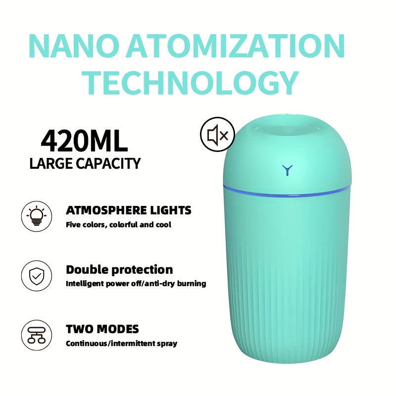 Aroma Diffuser & Humidifier: Can Add Essential Oils As Air Aromatherapy Diffuser, Your Bedroom Fresh & Plants Healthy With Cold Mist & Night Light! Super Quiet - Ideal For Office, Home, Bedroom