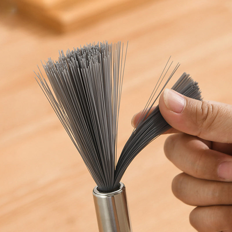 1/2pcs, Multi-purpose Long Handle Hanging Cleaning Brush-stainless Steel Handle, No Power, Ergonomic Design Suitable For Brushed, High Ceiling, Floor-light And Durable Bathroom And Kitchen Cleaning Scrubbing Brush.