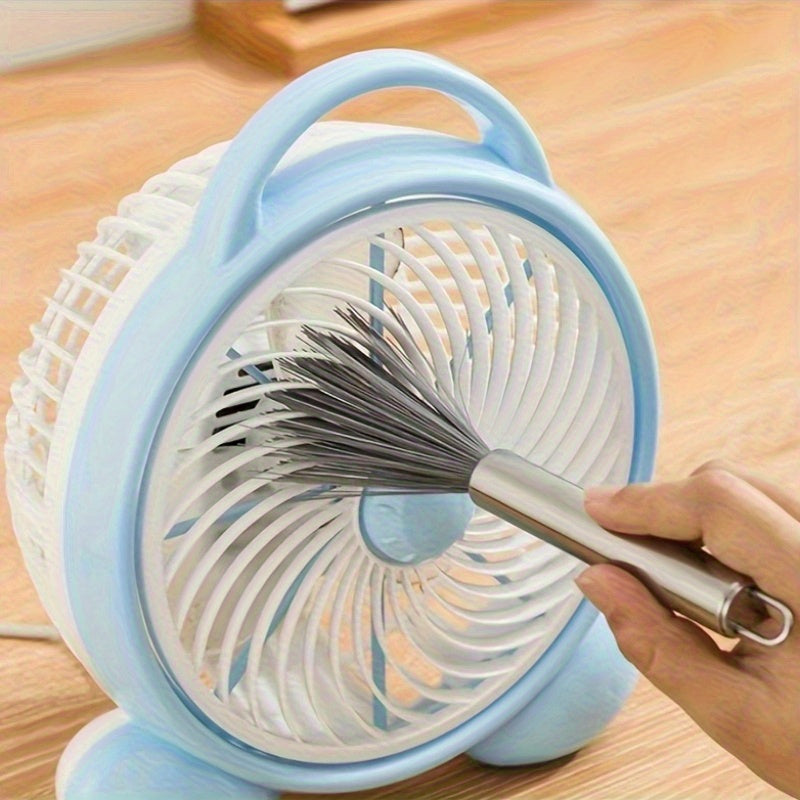 1/2pcs, Multi-purpose Long Handle Hanging Cleaning Brush-stainless Steel Handle, No Power, Ergonomic Design Suitable For Brushed, High Ceiling, Floor-light And Durable Bathroom And Kitchen Cleaning Scrubbing Brush.