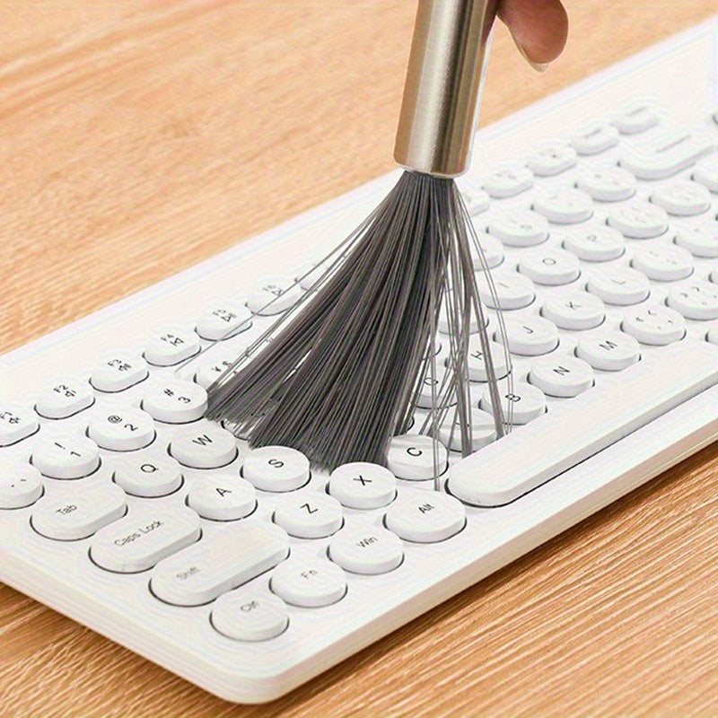 1/2pcs, Multi-purpose Long Handle Hanging Cleaning Brush-stainless Steel Handle, No Power, Ergonomic Design Suitable For Brushed, High Ceiling, Floor-light And Durable Bathroom And Kitchen Cleaning Scrubbing Brush.