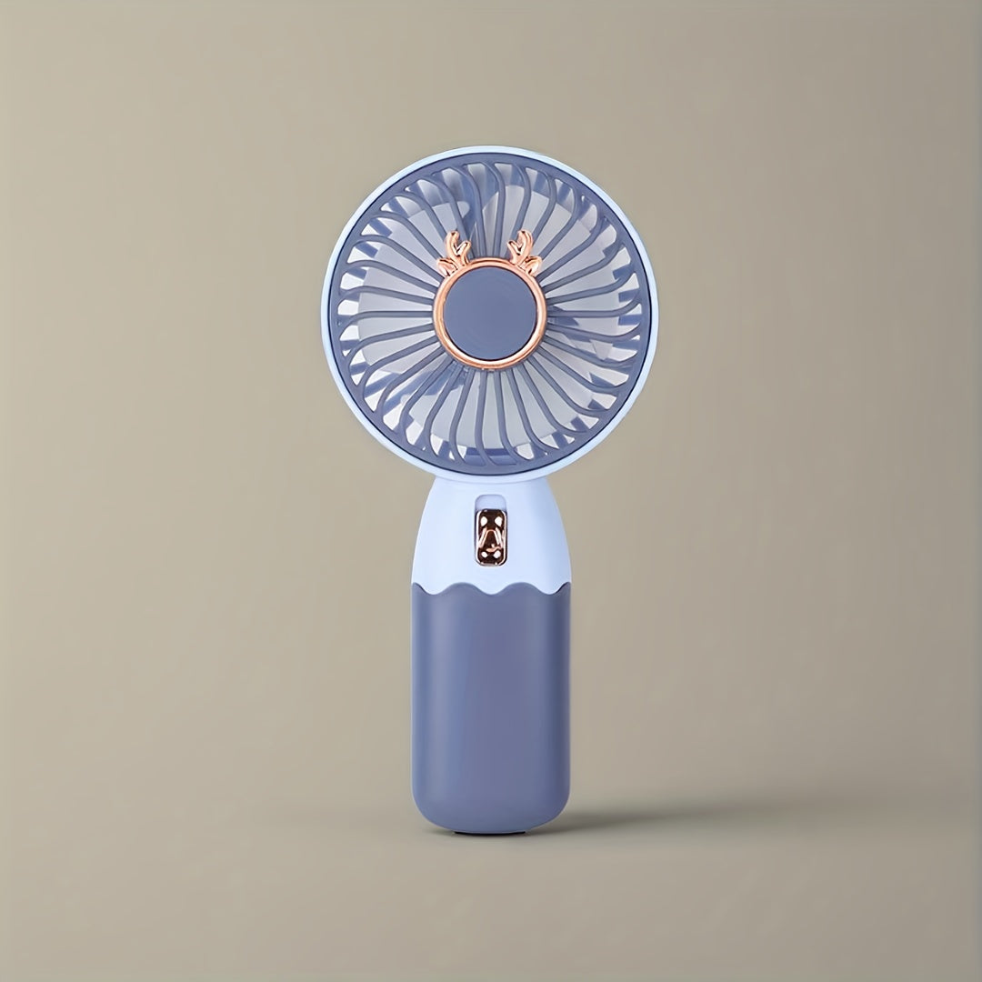 Desktop Fan, Portable Handheld Fan, Portable Outdoor Fan, USB Charging, 500mAh, Suitable for Outdoor, Indoor, Low Noise Work, Large Capacity Battery, Long-lasting Battery Life