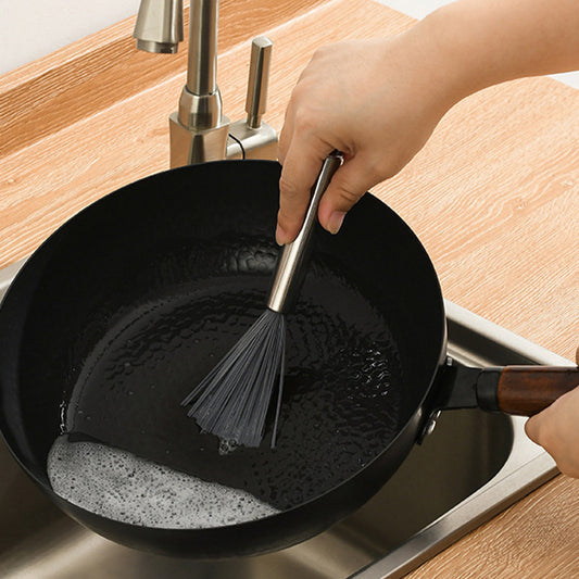 1/2pcs, Multi-purpose Long Handle Hanging Cleaning Brush-stainless Steel Handle, No Power, Ergonomic Design Suitable For Brushed, High Ceiling, Floor-light And Durable Bathroom And Kitchen Cleaning Scrubbing Brush.