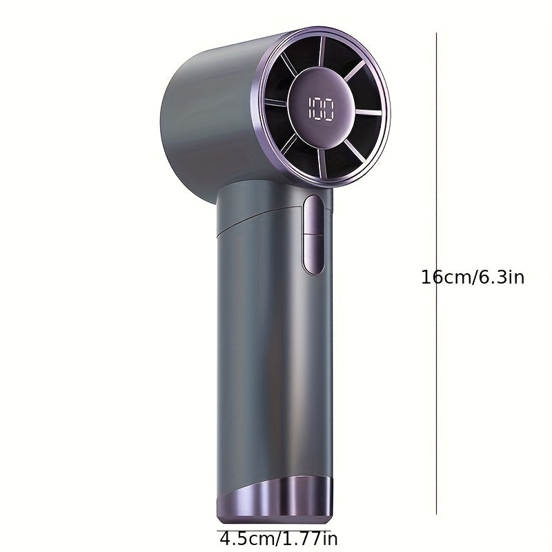 Fashionable Portable Handheld Fan, 1-100 Adjustable Speed - USB Charging, 3000mAh Lithium Battery, Digital Display - Ideal Choice For Travel, Camping, And Outdoor Activities - Perfect Gift For Men And Women, Portable Fan USB Fan