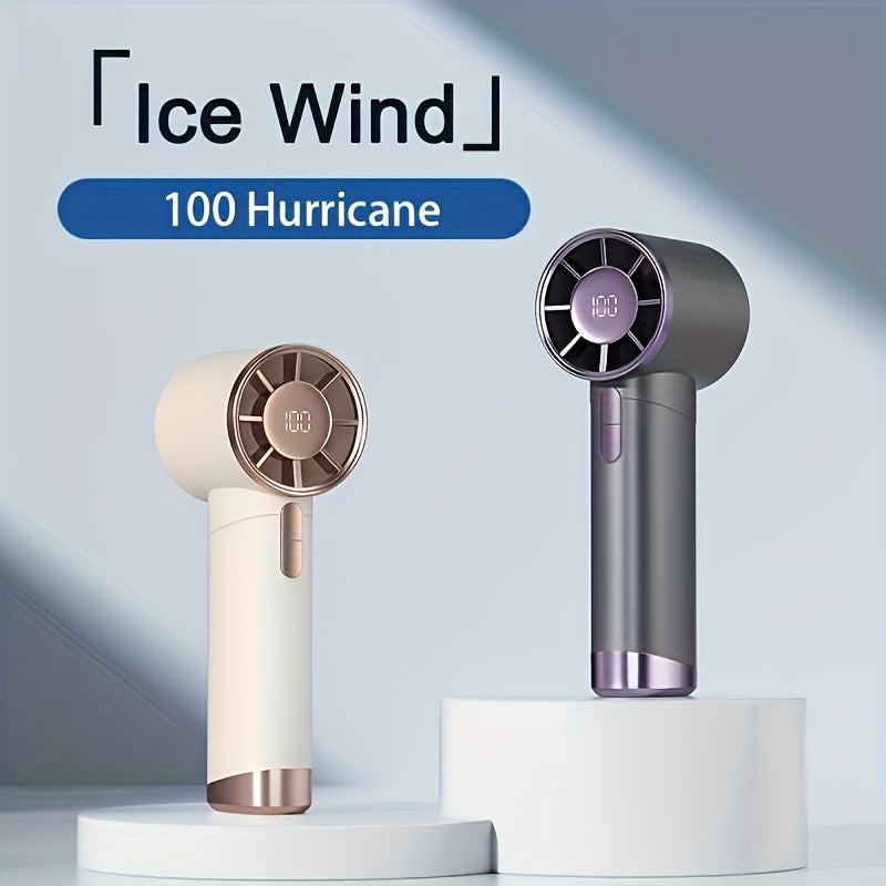 Fashionable Portable Handheld Fan, 1-100 Adjustable Speed - USB Charging, 3000mAh Lithium Battery, Digital Display - Ideal Choice For Travel, Camping, And Outdoor Activities - Perfect Gift For Men And Women, Portable Fan USB Fan