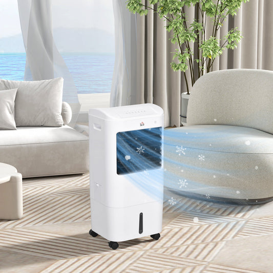 Evaporative Air Cooler, 3-In-1 Ice Cooling Fan with Remote, White