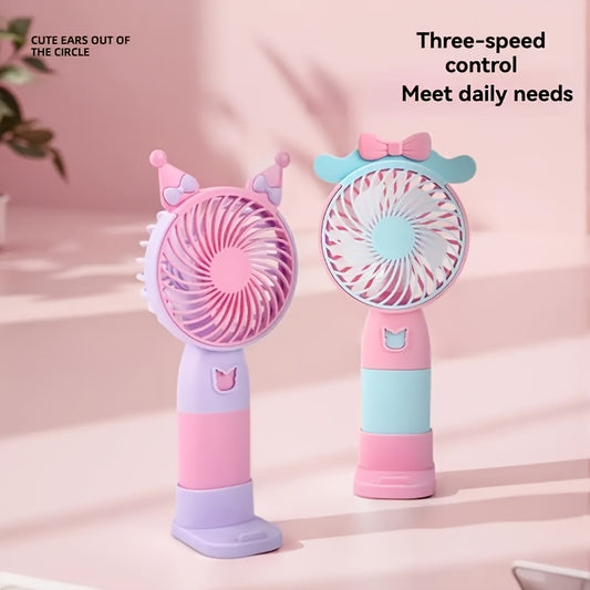 1 New Mini USB Rechargeable Handheld Portable Fan, 3-Speed Adjustable High Wind, Stylish Design, Ultra-Quiet, Suitable for Office, Outdoor, Travel, and Camping, Perfect Gift Choice and Best Companion for Summer Travel