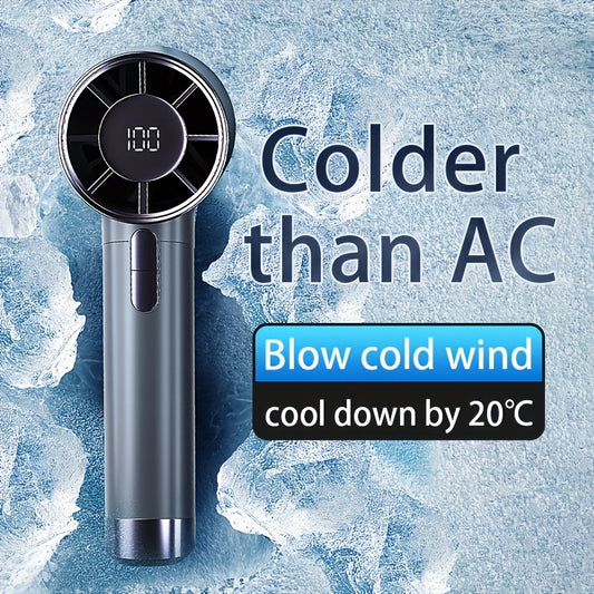 Fashionable Portable Handheld Fan, 1-100 Adjustable Speed - USB Charging, 3000mAh Lithium Battery, Digital Display - Ideal Choice For Travel, Camping, And Outdoor Activities - Perfect Gift For Men And Women, Portable Fan USB Fan