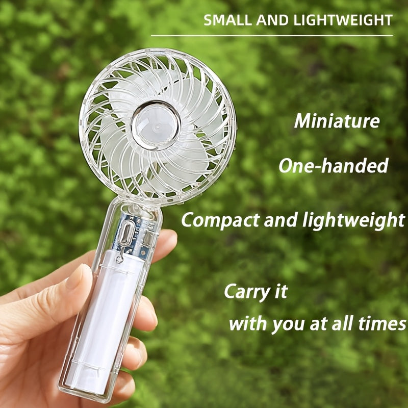 [Portable Fan] Rechargeable Portable Handheld Fan | USB Fan For Travel/Camping/Outdoor, Ideal Gift For Mother's Day, Father's Day, Valentine's Day, Birthday For Men And Women