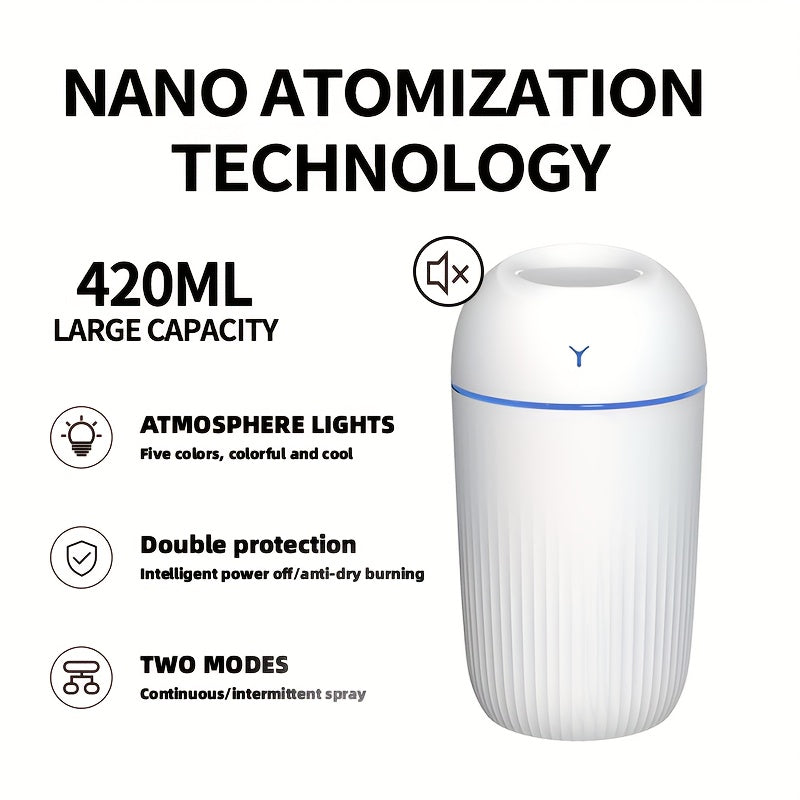 Aroma Diffuser & Humidifier: Can Add Essential Oils As Air Aromatherapy Diffuser, Your Bedroom Fresh & Plants Healthy With Cold Mist & Night Light! Super Quiet - Ideal For Office, Home, Bedroom