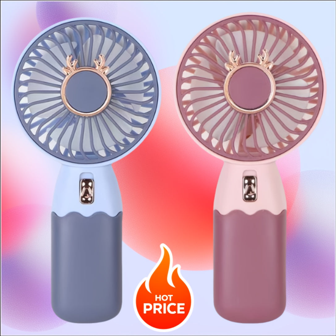 Desktop Fan, Portable Handheld Fan, Portable Outdoor Fan, USB Charging, 500mAh, Suitable for Outdoor, Indoor, Low Noise Work, Large Capacity Battery, Long-lasting Battery Life