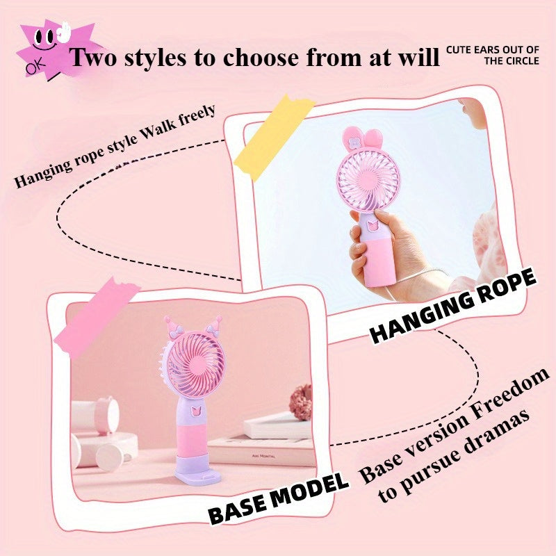 1 New Mini USB Rechargeable Handheld Portable Fan, 3-Speed Adjustable High Wind, Stylish Design, Ultra-Quiet, Suitable for Office, Outdoor, Travel, and Camping, Perfect Gift Choice and Best Companion for Summer Travel